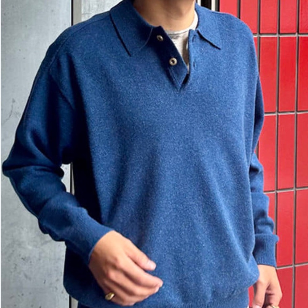 Merino Wool Collared Sweater Made in Italy